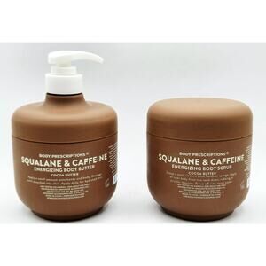 Body Prescriptions Squalane & Caffeine Energizing Body Butter & Scrub Set